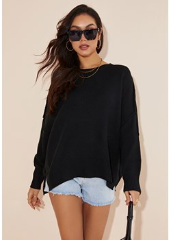 Bluza z długim szerokim rękawem i luźnym dekoltem ze sklepu Jacinshop w kategorii Bluzy damskie - zdjęcie 179650887