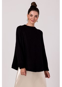 Sweter z nietoperzowymi rękawami - czarny ze sklepu Cudmoda w kategorii Swetry damskie - zdjęcie 179651379