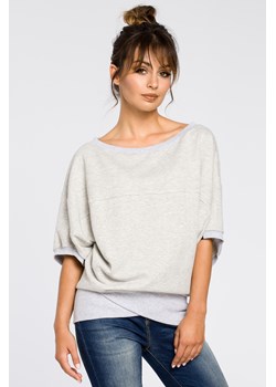 Bluza oversize z rękawami kimono - popielata ze sklepu Cudmoda w kategorii Bluzy damskie - zdjęcie 179651436