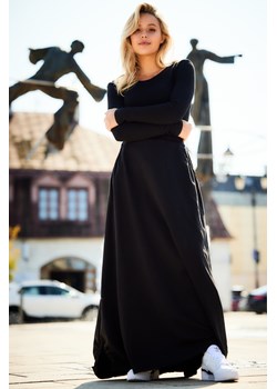Spódnica maxi z gumą w talii - czarna ze sklepu Cudmoda w kategorii Spódnice - zdjęcie 179651545