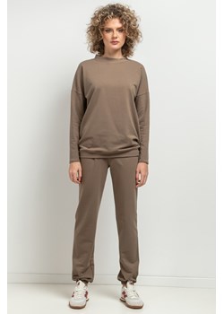 Prosta bluza dresowa - cappuccino ze sklepu Cudmoda w kategorii Bluzy damskie - zdjęcie 179651895