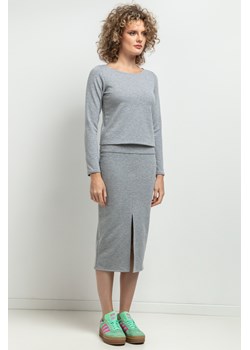 Bawełniana spódnica midi - jasnoszara - id: 2025763 - marki Tessita - 179651908 Bawełniana spódnica midi - jasnoszara ze sklepu Cudmoda w kategorii Spódnice - zdjęcie 179651908