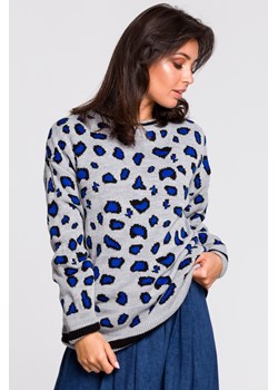 Sweter w lamparcie cętki - model 3 ze sklepu Cudmoda w kategorii Swetry damskie - zdjęcie 179652649