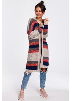 Kardigan wielokolorowy - model 3 - id: 15066 - marki Be Knitwear - 179652729 Kardigan wielokolorowy - model 3 ze sklepu Cudmoda w kategorii Swetry damskie - zdjęcie 179652729