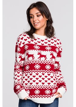 Sweter z motywem świątecznym - model 2 ze sklepu Cudmoda w kategorii Swetry damskie - zdjęcie 179653436