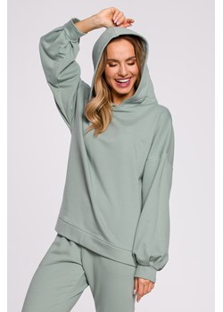 Bluza oversize z kapturem – miętowa ze sklepu Cudmoda w kategorii Bluzy damskie - zdjęcie 179653965