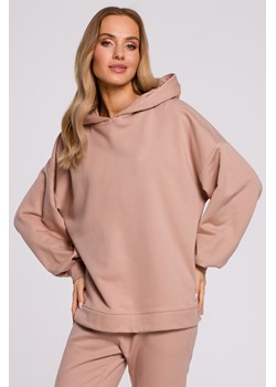 Bluza oversize z kapturem – mocca ze sklepu Cudmoda w kategorii Bluzy damskie - zdjęcie 179653966