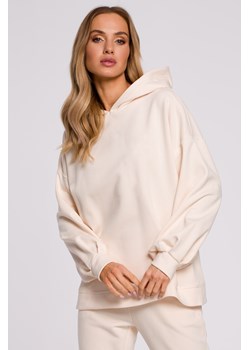 Bluza oversize z kapturem – waniliowa ze sklepu Cudmoda w kategorii Bluzy damskie - zdjęcie 179653967