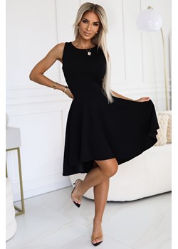 Elegancka sukienka z asymetrycznym dołem - czarna ze sklepu Cudmoda w kategorii Sukienki - zdjęcie 179654379