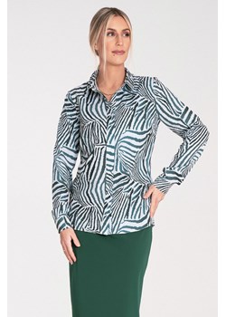 Elegancka koszula z kołnierzykiem - wzór 105 ze sklepu Cudmoda w kategorii Koszule damskie - zdjęcie 179654617