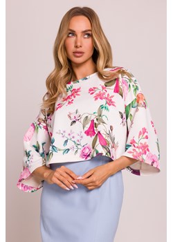 Krótka bluza z nadrukiem - model 2 ze sklepu Cudmoda w kategorii Bluzy damskie - zdjęcie 179654725