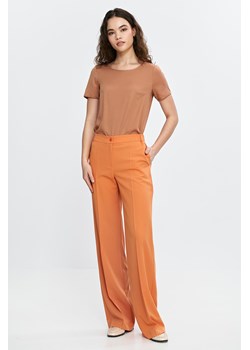 Spodnie wide leg z gumą w pasie - pomarańczowe - id: 2031148 - marki Nife - 179654849 Spodnie wide leg z gumą w pasie - pomarańczowe ze sklepu Cudmoda w kategorii Spodnie damskie - zdjęcie 179654849