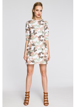 Dresowa sukienka moro - model 2 ze sklepu Cudmoda w kategorii Sukienki - zdjęcie 179655006