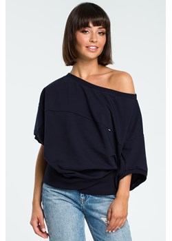 Bluza oversize z rękawem kimono - granatowa ze sklepu Cudmoda w kategorii Bluzy damskie - zdjęcie 179656039