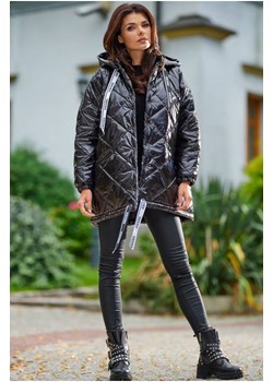 Pikowana kurtka oversize - czarna - id: 2010839 - marki AWAMA - 179656225 Pikowana kurtka oversize - czarna ze sklepu Cudmoda w kategorii Kurtki damskie - zdjęcie 179656225