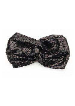 Opaska bandana na głowę - czarna-cekiny ze sklepu Cudmoda w kategorii Opaski damskie - zdjęcie 179656509