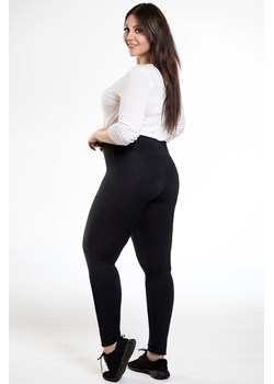 Dopasowane legginsy antycellulitowe plus size - czarne ze sklepu Cudmoda w kategorii Spodnie damskie - zdjęcie 179656989
