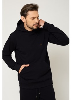 Bluza męska z kapturem - czarna ze sklepu Cudmoda w kategorii Bluzy męskie - zdjęcie 179657255