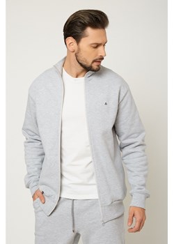 Bluza męska na zamek - szara ze sklepu Cudmoda w kategorii Bluzy męskie - zdjęcie 179657258