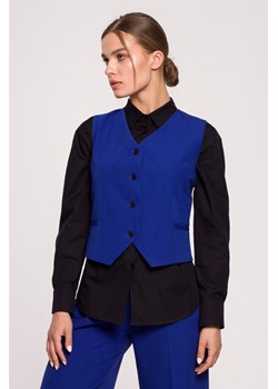 Elegancka kamizelka damska - chabrowa ze sklepu Cudmoda w kategorii Kamizelki damskie - zdjęcie 179657306