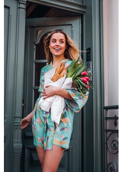 Szlafrok o kroju kimono - model 3 ze sklepu Cudmoda w kategorii Szlafroki damskie - zdjęcie 179657848