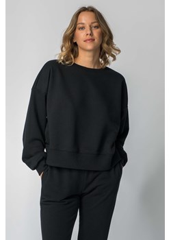Bluza dresowa ze ściągaczami - czarna ze sklepu Cudmoda w kategorii Bluzy damskie - zdjęcie 179658105