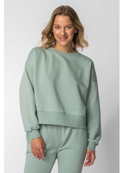 Bluza dresowa ze ściągaczami - miętowa ze sklepu Cudmoda w kategorii Bluzy damskie - zdjęcie 179658108