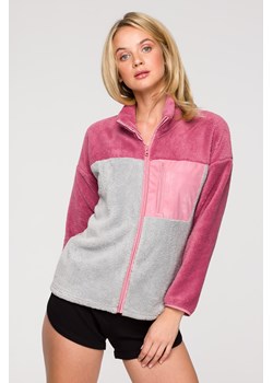 Pluszowa bluza z zamkiem - model 2 ze sklepu Cudmoda w kategorii Bluzy damskie - zdjęcie 179658565
