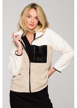 Pluszowa bluza z zamkiem - model 3 ze sklepu Cudmoda w kategorii Bluzy damskie - zdjęcie 179658566