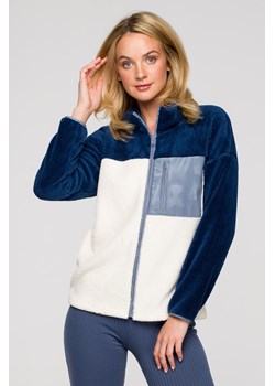 Pluszowa bluza z zamkiem - model 4 ze sklepu Cudmoda w kategorii Bluzy damskie - zdjęcie 179658567