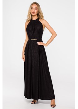 Sukienka maxi z dekoltem typu halter - czarna ze sklepu Cudmoda w kategorii Sukienki - zdjęcie 179658636