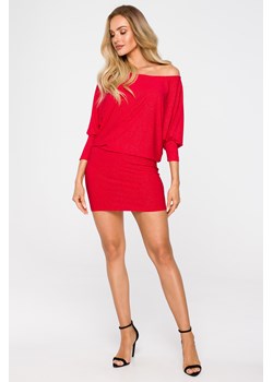 Dopasowana sukienka mini - czerwona ze sklepu Cudmoda w kategorii Sukienki - zdjęcie 179658647