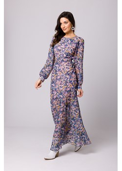 Sukienka maxi w kwiaty z odkrytymi plecami - model 2 ze sklepu Cudmoda w kategorii Sukienki - zdjęcie 179659148