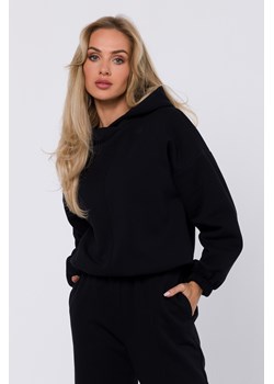Bluza dresowa z kapturem - czarna ze sklepu Cudmoda w kategorii Bluzy damskie - zdjęcie 179659869