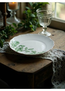 Sinsay - Ceramiczny talerz w stylu vintage - zielony ze sklepu Sinsay w kategorii Talerze - zdjęcie 179663187