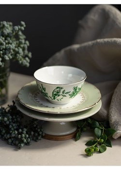 Sinsay - Porcelanowa miska w stylu vintage - zielony ze sklepu Sinsay w kategorii Miski - zdjęcie 179663189