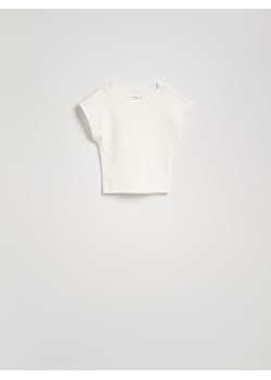 Reserved - T-shirt z modalem - biały ze sklepu Reserved w kategorii Bluzki damskie - zdjęcie 179663695