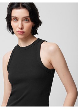 Damski top Outhorn OTHWSS24TSLEF129 - czarny ze sklepu Sportstylestory.com w kategorii Bluzki damskie - zdjęcie 179664297