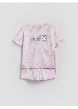 Reserved - Dwuczęściowa piżama Hello Kitty - fioletowy ze sklepu Reserved w kategorii Piżamy dziecięce - zdjęcie 179665328