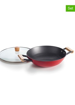 Brandt 2-częściowy zestaw w kolorze czarno-czerwonym - Ø 30 cm ze sklepu Limango Polska w kategorii Garnki - zdjęcie 179665676