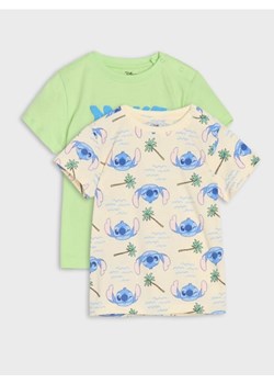Sinsay - Koszulki 2 pack Stitch - zielony - id: 518EJ-72X - marki Sinsay - 179668817 Sinsay - Koszulki 2 pack Stitch - zielony ze sklepu Sinsay w kategorii Bluzki dziewczęce - zdjęcie 179668817
