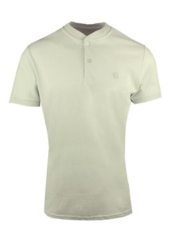 Męski T-Shirt (Koszulka) z Dekoltem na Guziki - Pako Jeans - Miętowa TSPJNSbylongoMT ze sklepu JegoSzafa.pl w kategorii T-shirty męskie - zdjęcie 179670436