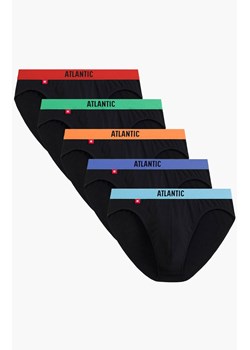 Atlantic 5-pack slipy męskie sport 5SMP-004-CZARNY, Kolor czarny, Rozmiar S, ATLANTIC ze sklepu Primodo w kategorii Majtki męskie - zdjęcie 179672429