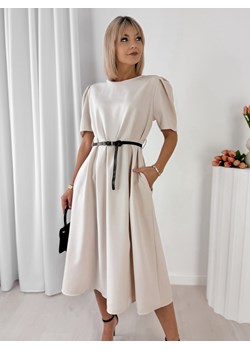 sukienka fabrissa beżowa one size ze sklepu UBRA w kategorii Sukienki - zdjęcie 179673017