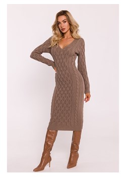 made of emotion Sukienka dzianinowa w kolorze jasnobrązowym ze sklepu Limango Polska w kategorii Sukienki - zdjęcie 179688127