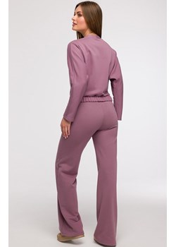 Bluza damska z kopertowym dekoltem wrzosowa B292, Kolor wrzosowy, Rozmiar L, BeWear ze sklepu Primodo w kategorii Bluzy damskie - zdjęcie 179692269