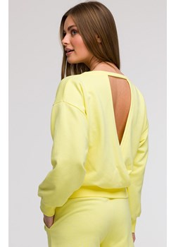 Bluza damska z otwartymi plecami cytrynowa B293, Kolor cytrynowy, Rozmiar L, BeWear ze sklepu Primodo w kategorii Bluzy damskie - zdjęcie 179692289