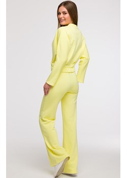 Bluza damska z kopertowym dekoltem cytrynowa B292, Kolor cytrynowy, Rozmiar L, BeWear ze sklepu Primodo w kategorii Bluzy damskie - zdjęcie 179692339