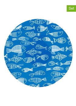 Overbeck and Friends Talerze śniadaniowe (2 szt.) &quot;Crazy Fish&quot; w kolorze niebieskim - Ø 15 cm ze sklepu Limango Polska w kategorii Naczynia - zdjęcie 179692457