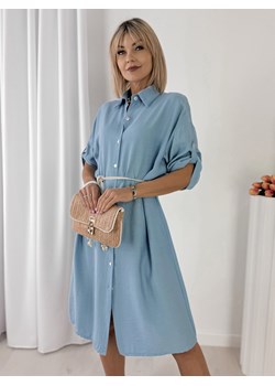 sukienka poulia błękitna one size ze sklepu UBRA w kategorii Sukienki - zdjęcie 179693186